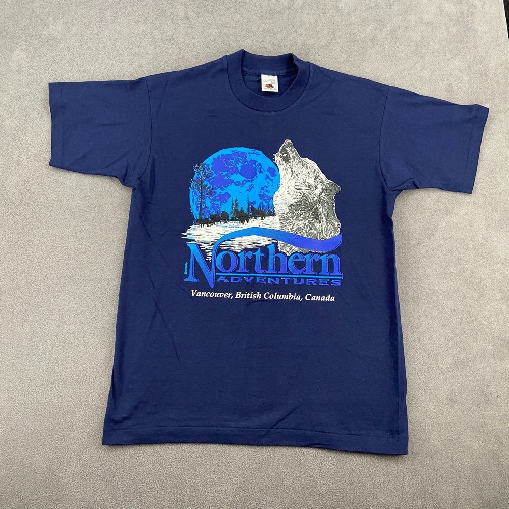 VTG Fruit Of The‎ Loom T Shirt Sz L Nature Northern Adventures British Columbia